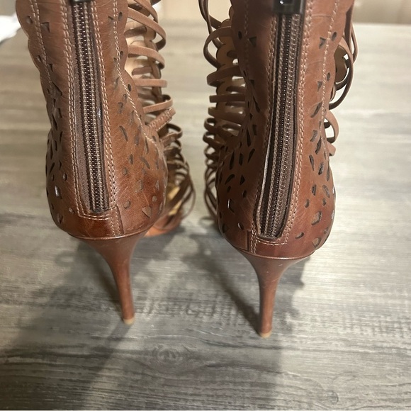 Schutz Floryane High Heels Brown Leather - Picture 5 of 7